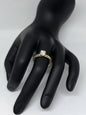 Anillo Solitario con Diseño de Cadena | Oro Laminado 14K