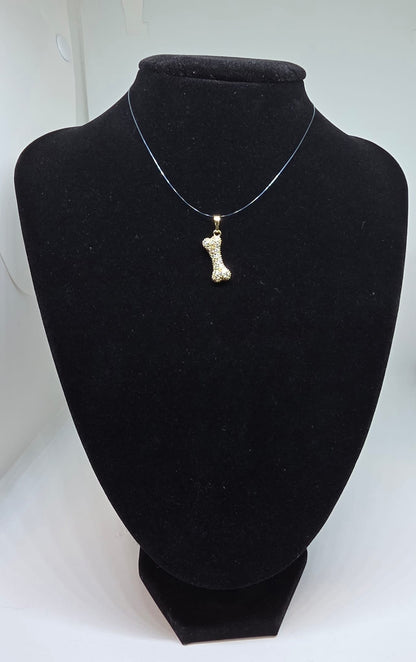 Pendant Huesito Brillante | Oro Laminado 14K