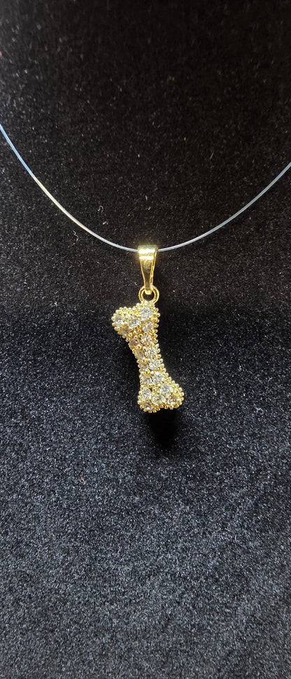 Pendant Huesito Brillante | Oro Laminado 14K