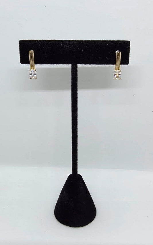 Barras Doradas con Zirconias | Oro Laminado 14K