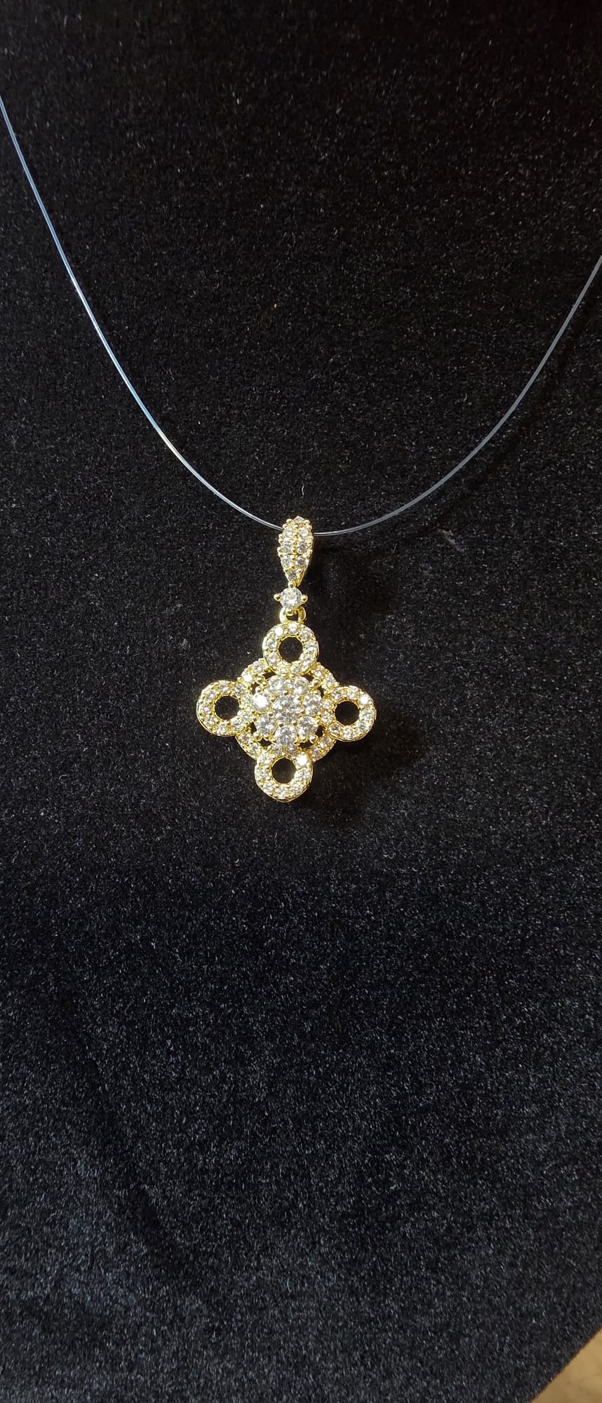 Pendant Geométrico Brillante | Oro Laminado 14K