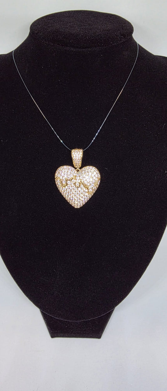 Pendant Corazón Brillante | Oro Laminado 14K 💖✨