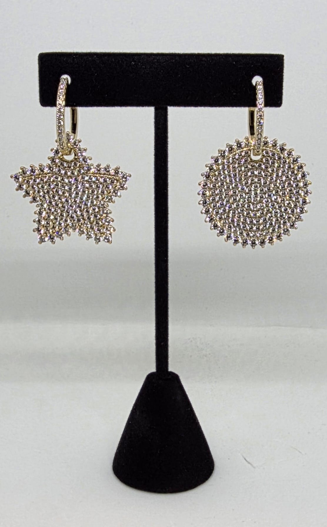 Pantallas Estrella y Círculo | Oro Laminado 14K