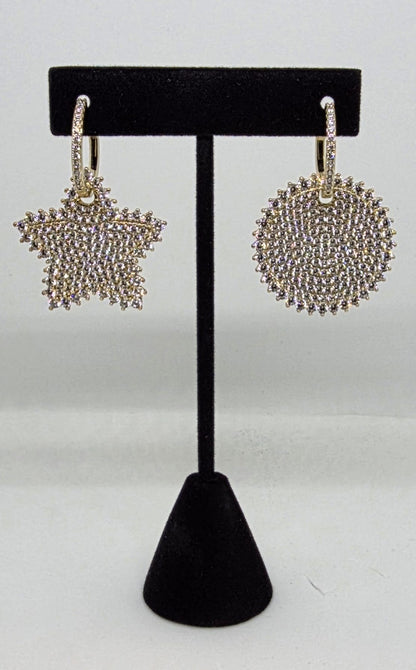 Pantallas Estrella y Círculo | Oro Laminado 14K