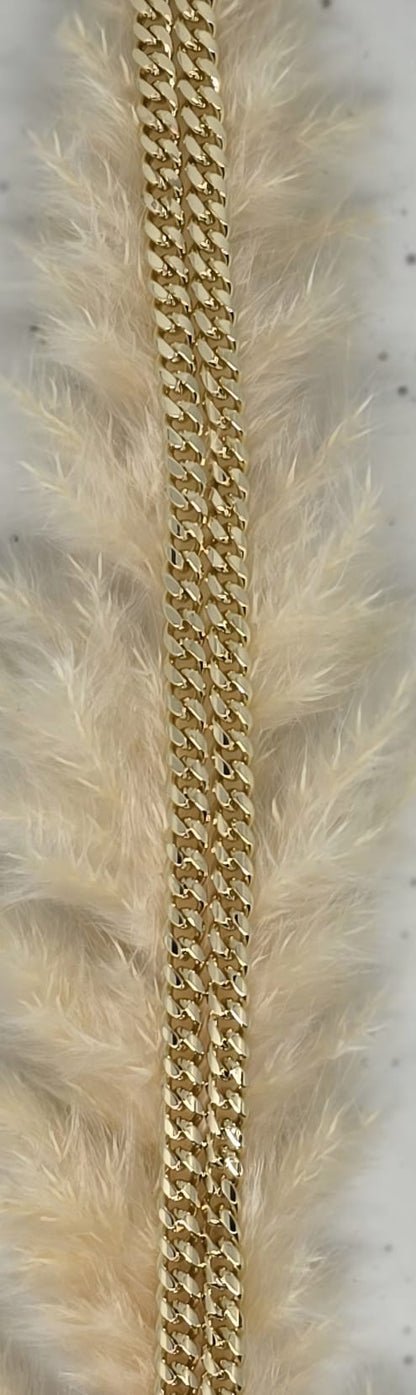 Cubana 24” | 3mm y 5mm | Oro Laminado 14K