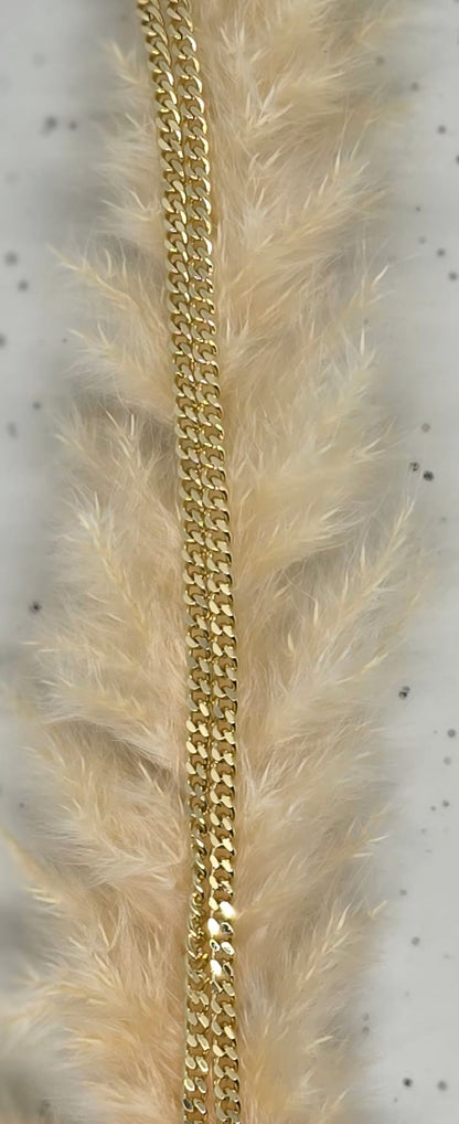 Cubana 24” | 3mm y 5mm | Oro Laminado 14K