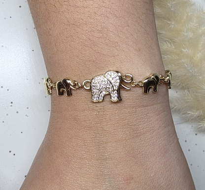Familia de Elefantes | Oro Laminado 14K 🐘✨