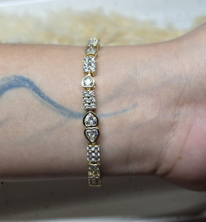 Corazones y Brillantes | Oro Laminado 14K 💖✨