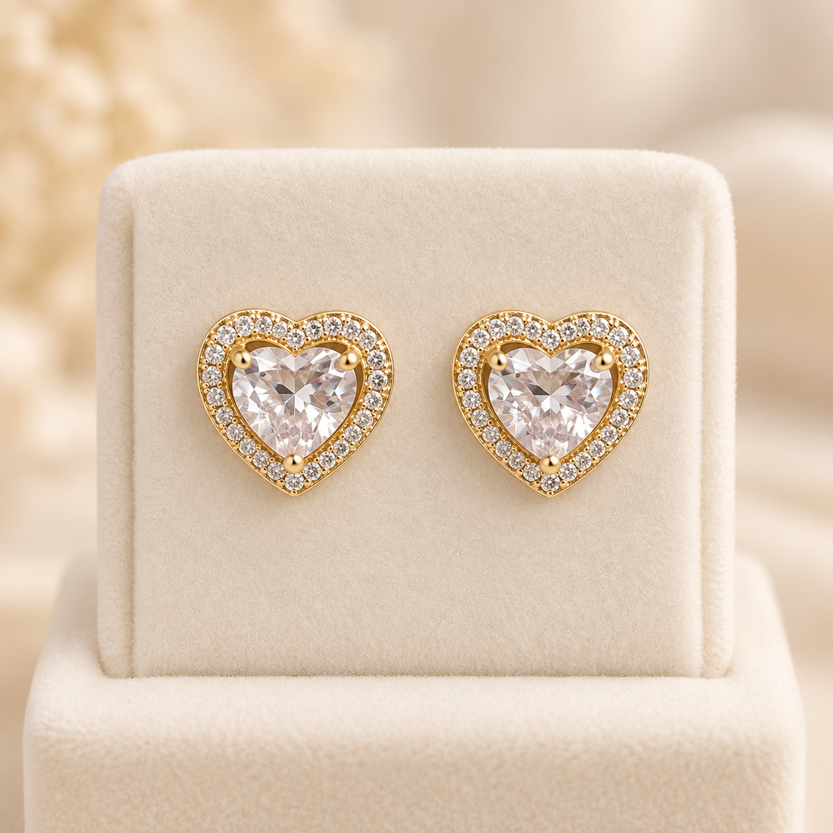 Pantallas de corazón con zirconias - FL Passion Jewelry