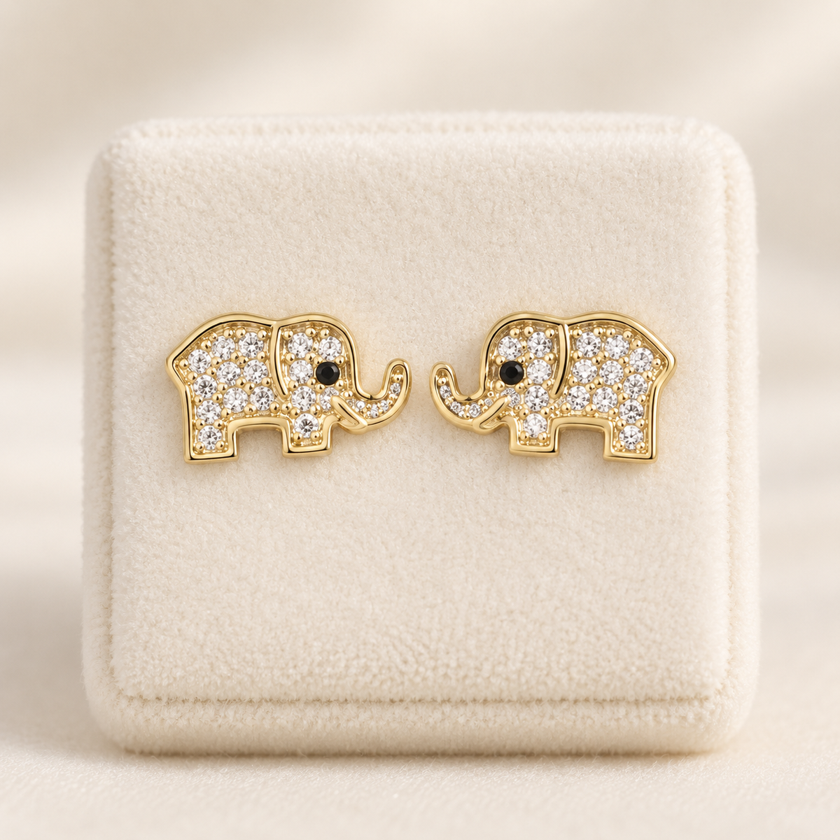 Pantallas de elefantitos con zirconias - FL Passion Jewelry