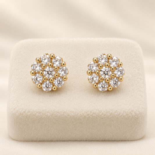 Pantallas flor de zirconias - FL Passion Jewelry