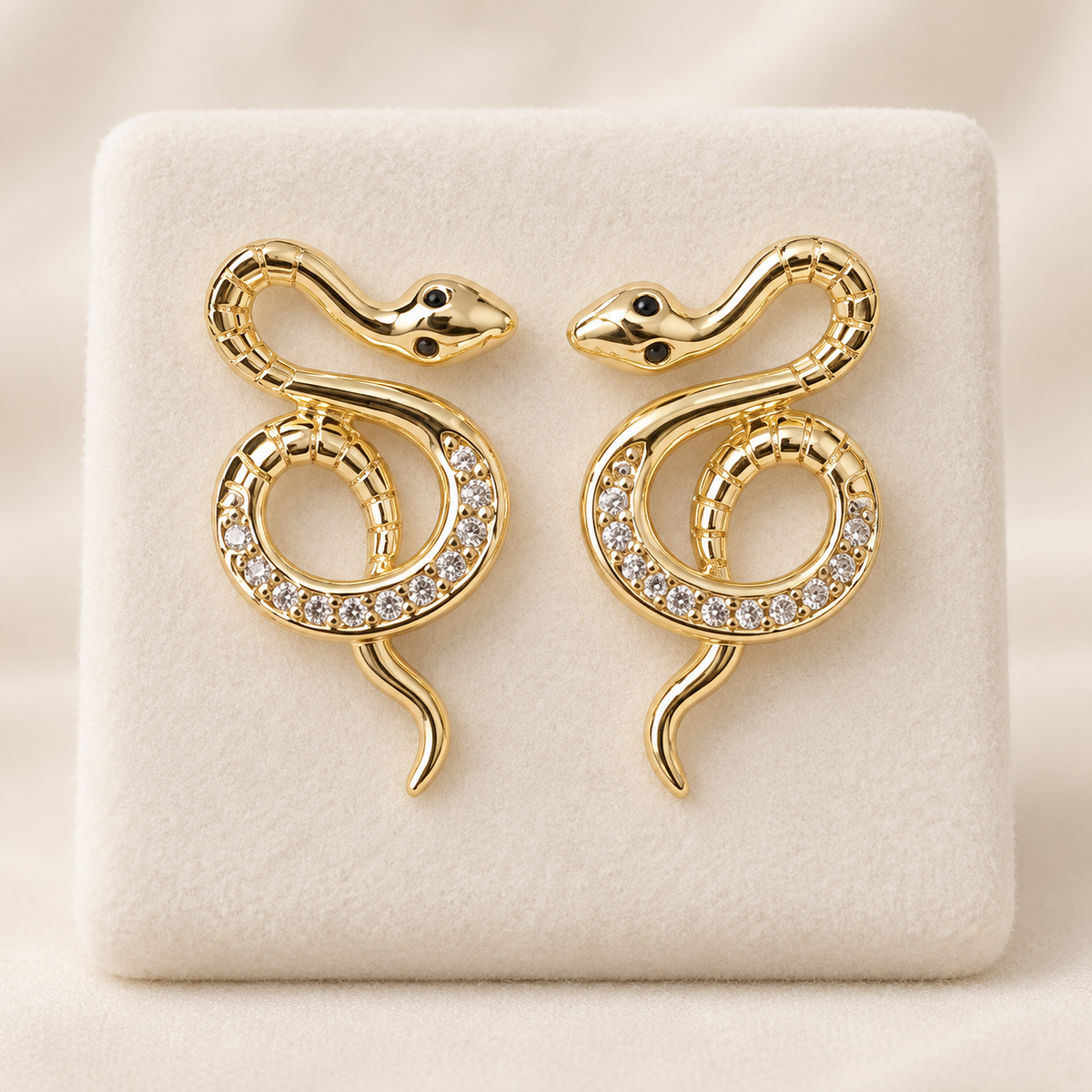 Pantallas de serpiente con zirconias - FL Passion Jewelry