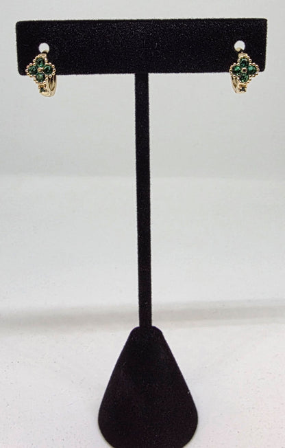 4 Hojas Verdes | Oro Laminado 14K