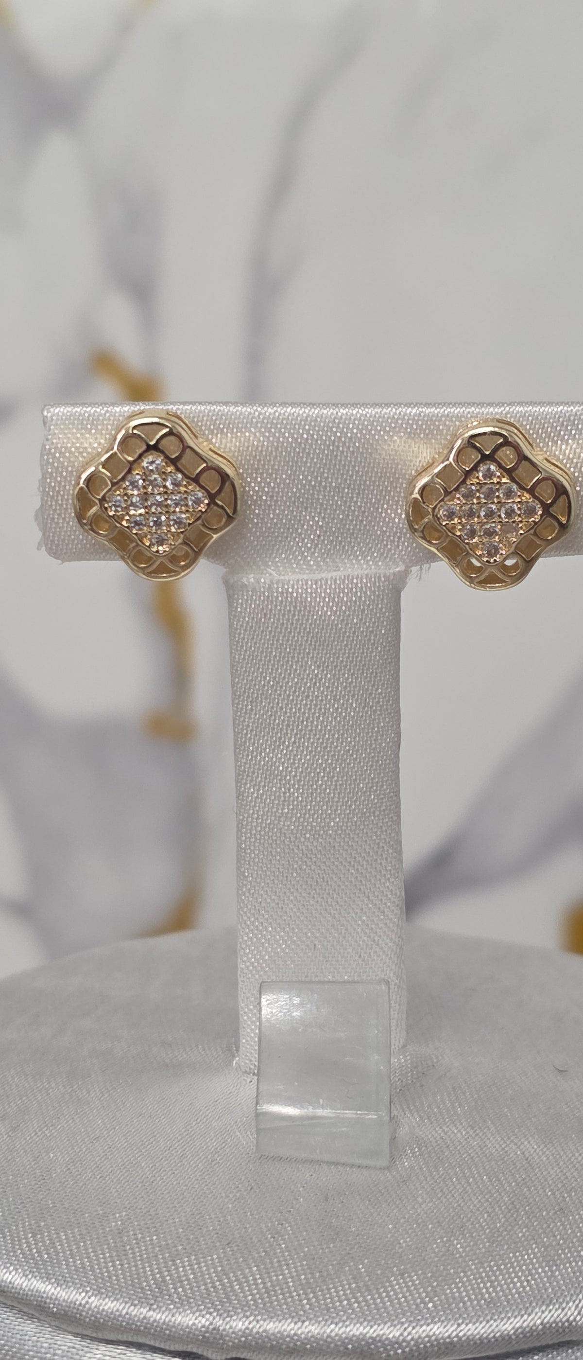 Set Cuadrifolio con Zirconias | Oro Laminado 14K