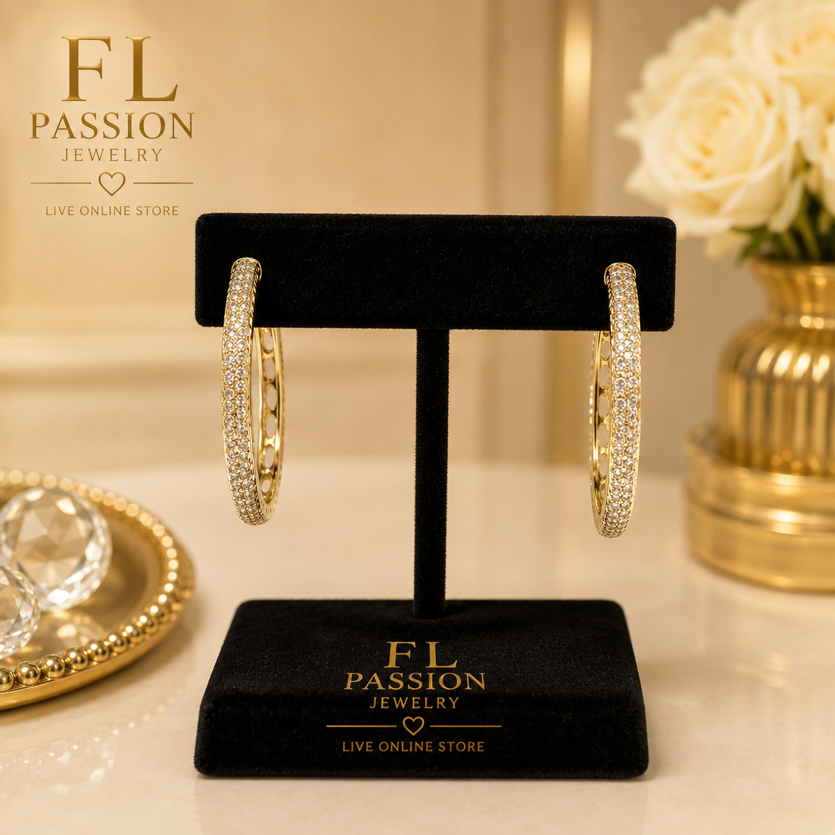 Argollas Grandes | Oro Laminado 14K