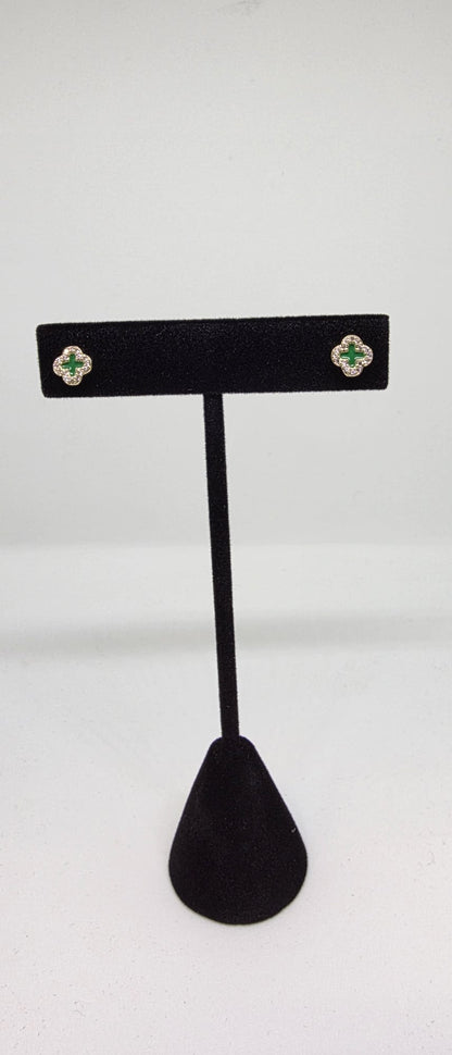 Pantallas 4 Hojas Verdes | Oro Laminado 14K