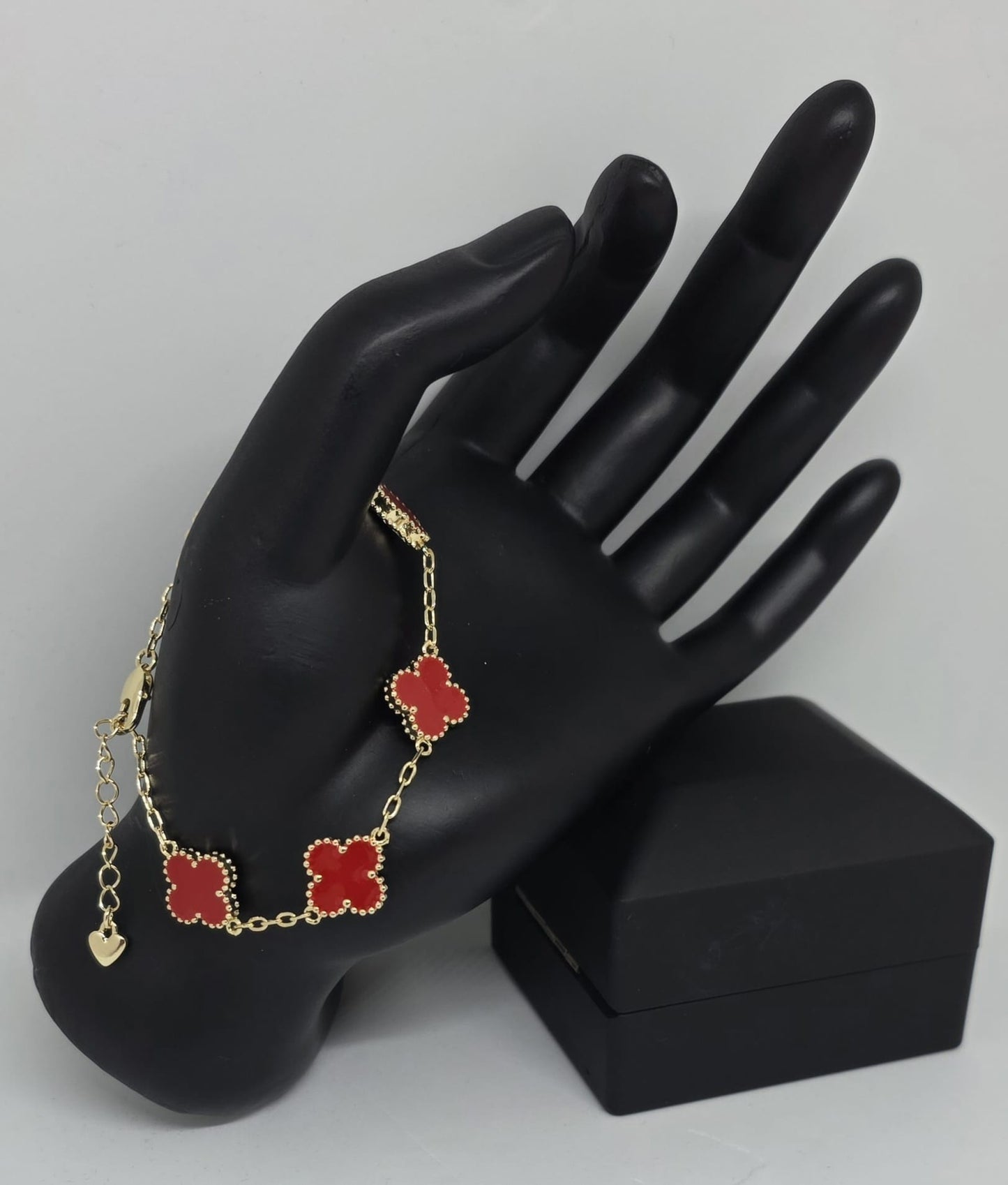 Pulsera 4 Hojas de Colores | Oro Laminado 14K