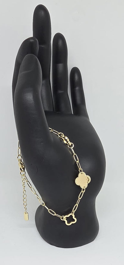 4 Hojas Dorada | Oro Laminado 14K