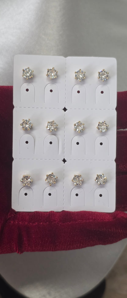 Pantallas Solitarias 6 Puntos | Oro Laminado 14K