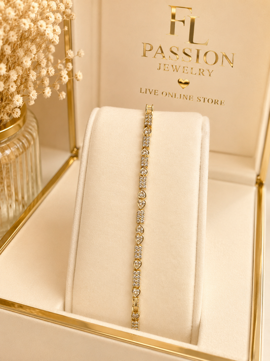 Corazones y Brillantes | Oro Laminado 14K 💖✨