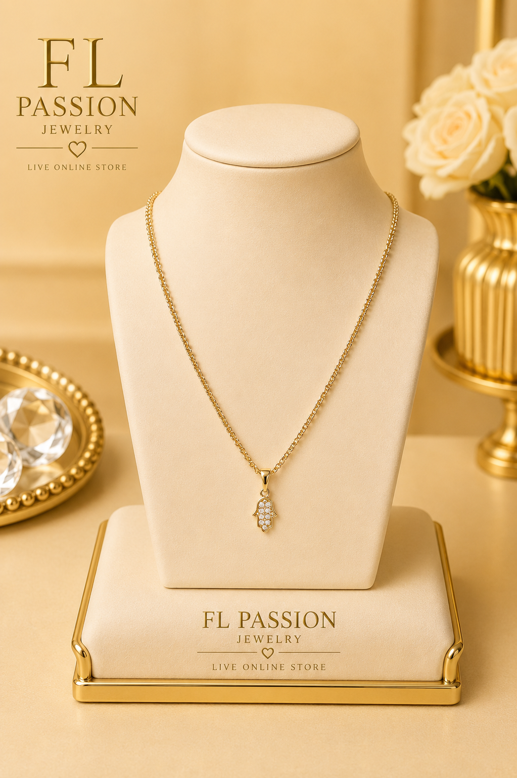 Dije Mano de Fátima | Oro Laminado 14K