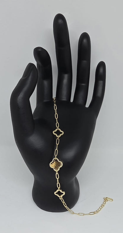 4 Hojas Dorada | Oro Laminado 14K